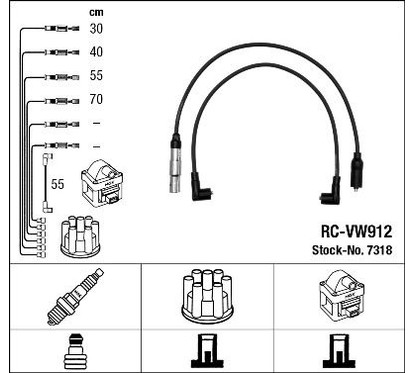 Ngk 7318 - Cavi Rc-Vw912