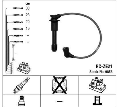 Ngk 9856 - Cavi Rc-Ze21 per ripristinare il corretto funzionamento del componente