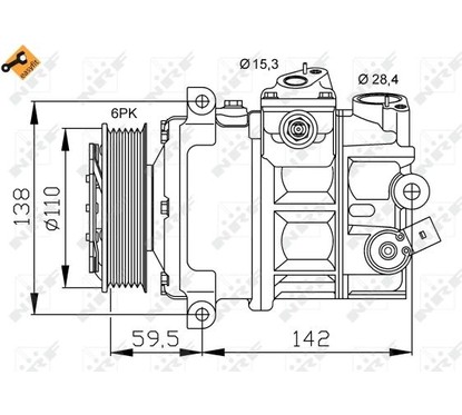 Nrf Compressori Audi 32147 per ripristinare il corretto funzionamento del componente