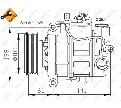 Nrf Compressori Audi 32263 per ripristinare il corretto funzionamento del componente