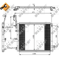 Nrf Condensors Hyundai Atos 04- 350047 per ripristinare il corretto funzionamento del componente