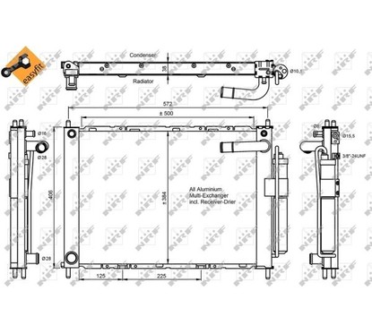 Nrf Condensatore Multiexchanger Nissan Micra 03- 350055