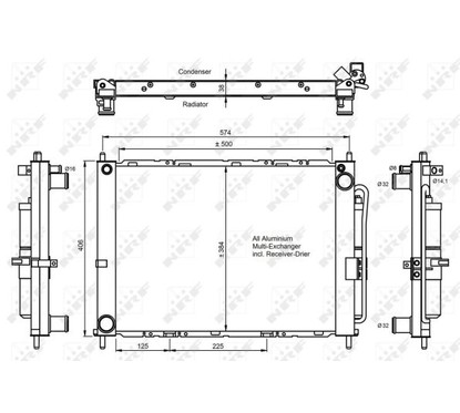 Nrf Condensatore Multiexchanger Nissan Micra 1.5 Dci 0 350068