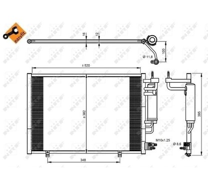 Nrf Condensatore Con Essiccatore Ford Fiesta 08- 350205