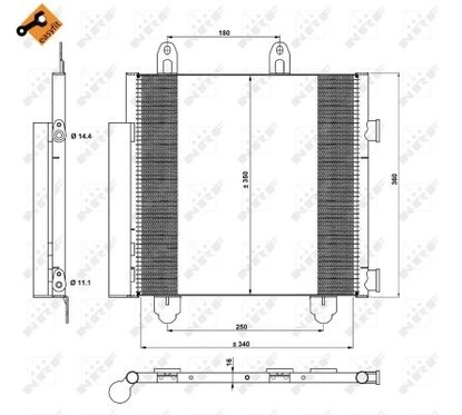 Nrf Condensatore Citroen C1 ''14- 350231