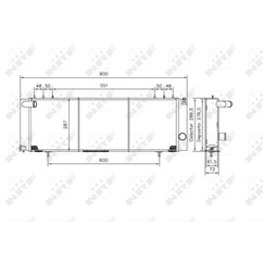 Radiatore acqua NRF 50231 268x790x26