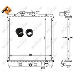 Radiatore acqua NRF 506750 346x349x24