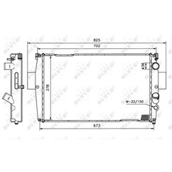 Radiatore acqua NRF 51538 623x378x40