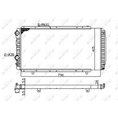 Radiatore acqua NRF 52062A 415x790x34