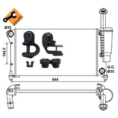 Radiatore acqua NRF 53075 550x322x23