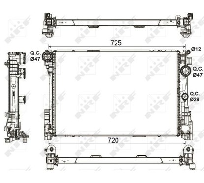 Radiatore acqua NRF 53113 438x640x32