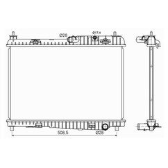 Radiatore acqua NRF 53152 558x355x16