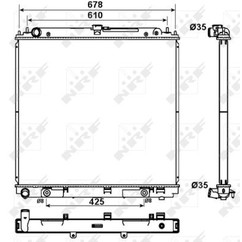 Radiatore acqua NRF 53179 688x600x36