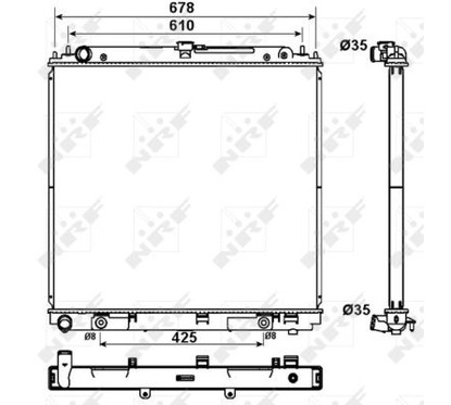 Radiatore acqua NRF 53179 688x600x36