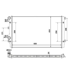 Radiatore acqua NRF 53406A 415x650x34