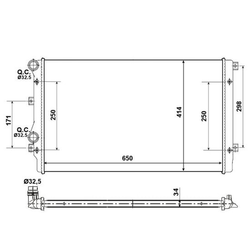 Nrf Radiatore Audi A3 03- 53406A