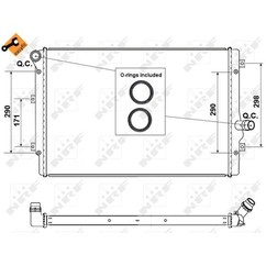 Radiatore acqua NRF 53425 440x647x32