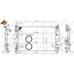 Radiatore acqua NRF 53454 397x619x26