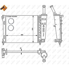 Radiatore acqua NRF 53526 480x416x23