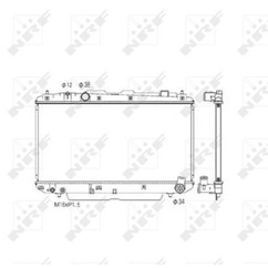Radiatore acqua NRF 53572 738x375x22