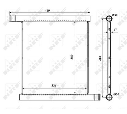 Radiatore acqua NRF 53598 336x380x17