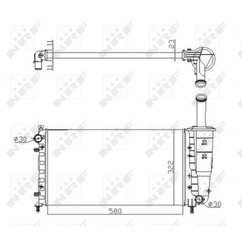 Radiatore acqua NRF 53601A 322x580x23
