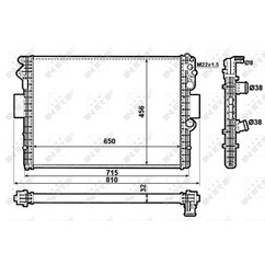 Radiatore acqua NRF 53612 650x453x34