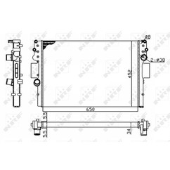 Radiatore acqua NRF 53614A 452x650x34
