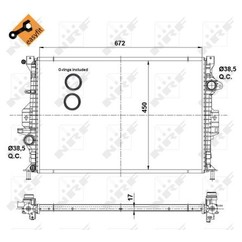 Radiatore acqua NRF 53737 461x672x27