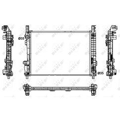 Radiatore acqua NRF 53800 650x408x26
