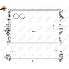 Radiatore acqua NRF 53811 455x672x27