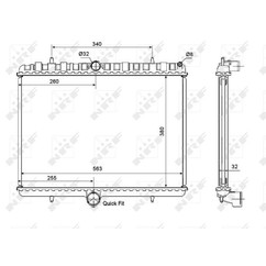Radiatore acqua NRF 53861 538x380x26