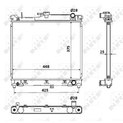 Radiatore acqua NRF 53930 448x375x26