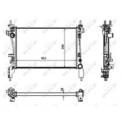 Radiatore acqua NRF 53934 328x630x26