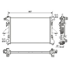 Radiatore acqua NRF 54202 376x780x27