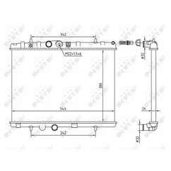 Radiatore acqua NRF 58226A 380x544x23