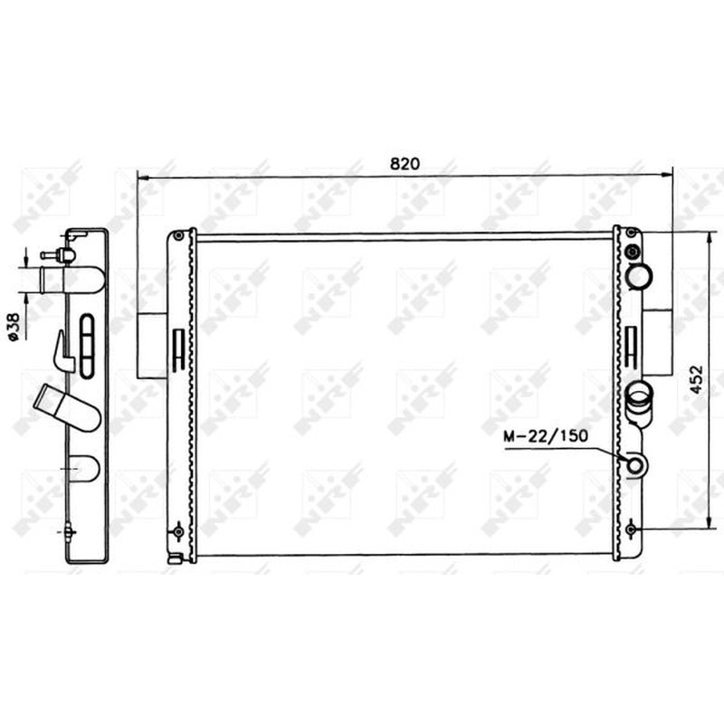 Radiatore motore NRF 58243