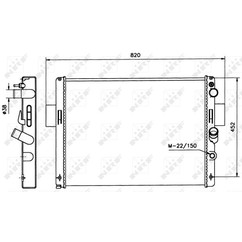 Radiatore motore NRF 58243