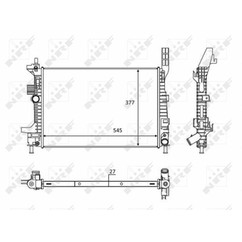 Radiatore acqua NRF 58284 377x545x27