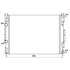 Radiatore acqua NRF 58327 452x590x34