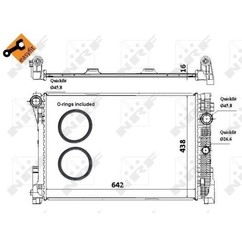 Radiatore acqua NRF 58336 439x642x16
