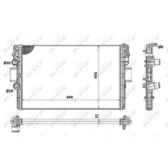 Radiatore acqua NRF 58361 650x453x34
