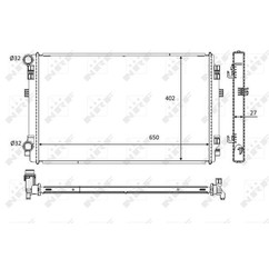 Radiatore acqua NRF 58453 416.8x650x24