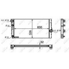 Radiatore acqua NRF 58466 326x600x32