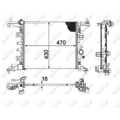 Radiatore acqua NRF 58477 430x470x16