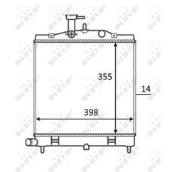 Radiatore acqua NRF 58528 388x355x16