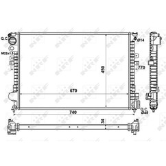Radiatore motore NRF 58993