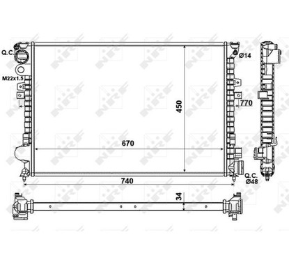Radiatore motore NRF 58993