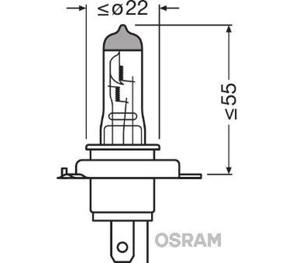 Lampada Osram H4 Classic 55/60W 64193CLC