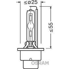 Lampadina Osram 66240Clc 13.5V 35W D2S Per Auto